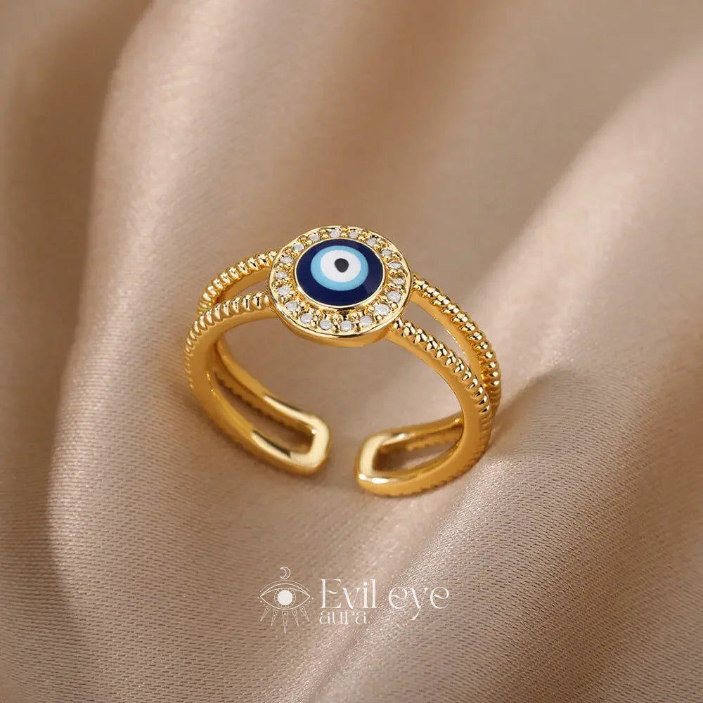 Adjustable Evil Eye Ring