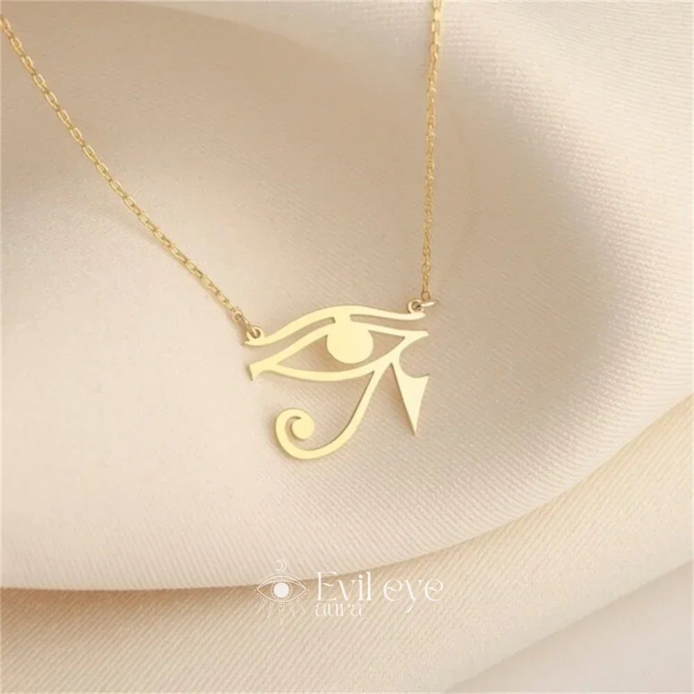 Egyptian Evil Eye Necklace - Gold