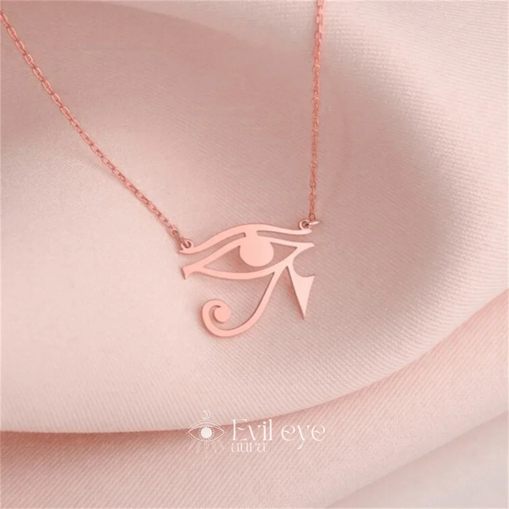 Egyptian Evil Eye Necklace - Rosegold