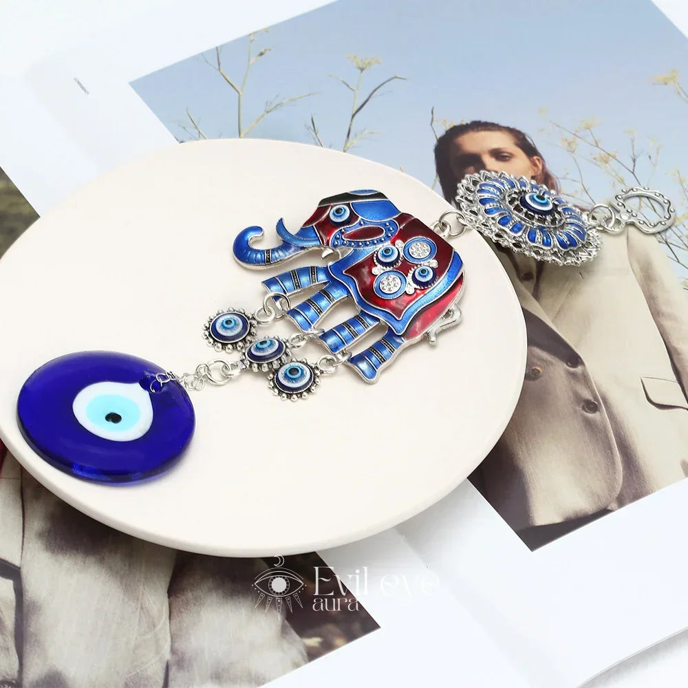 Elephant Evil Eye Wall Hanging