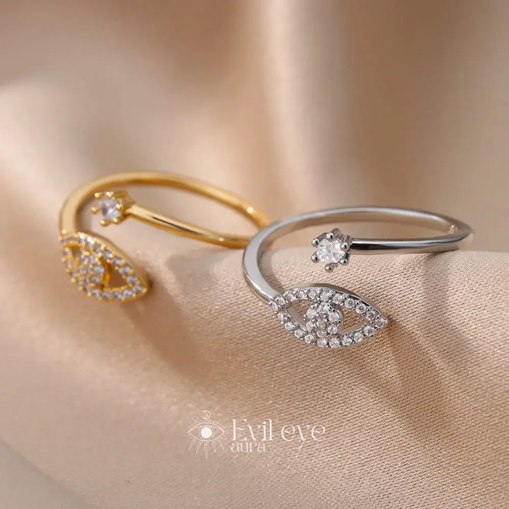 Evil Eye Diamond Ring
