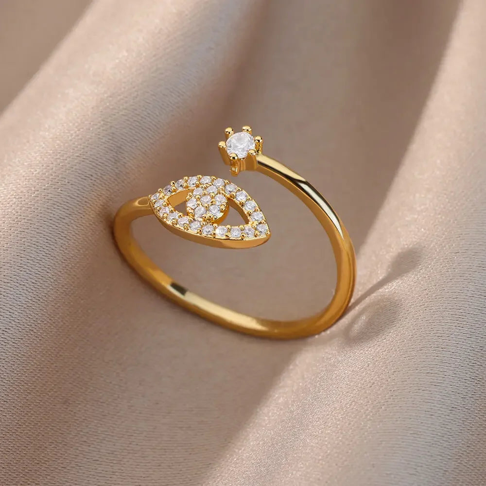 Evil Eye Diamond Ring
