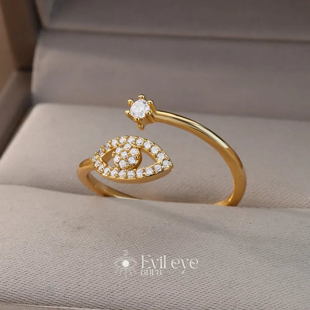 Evil Eye Diamond Ring
