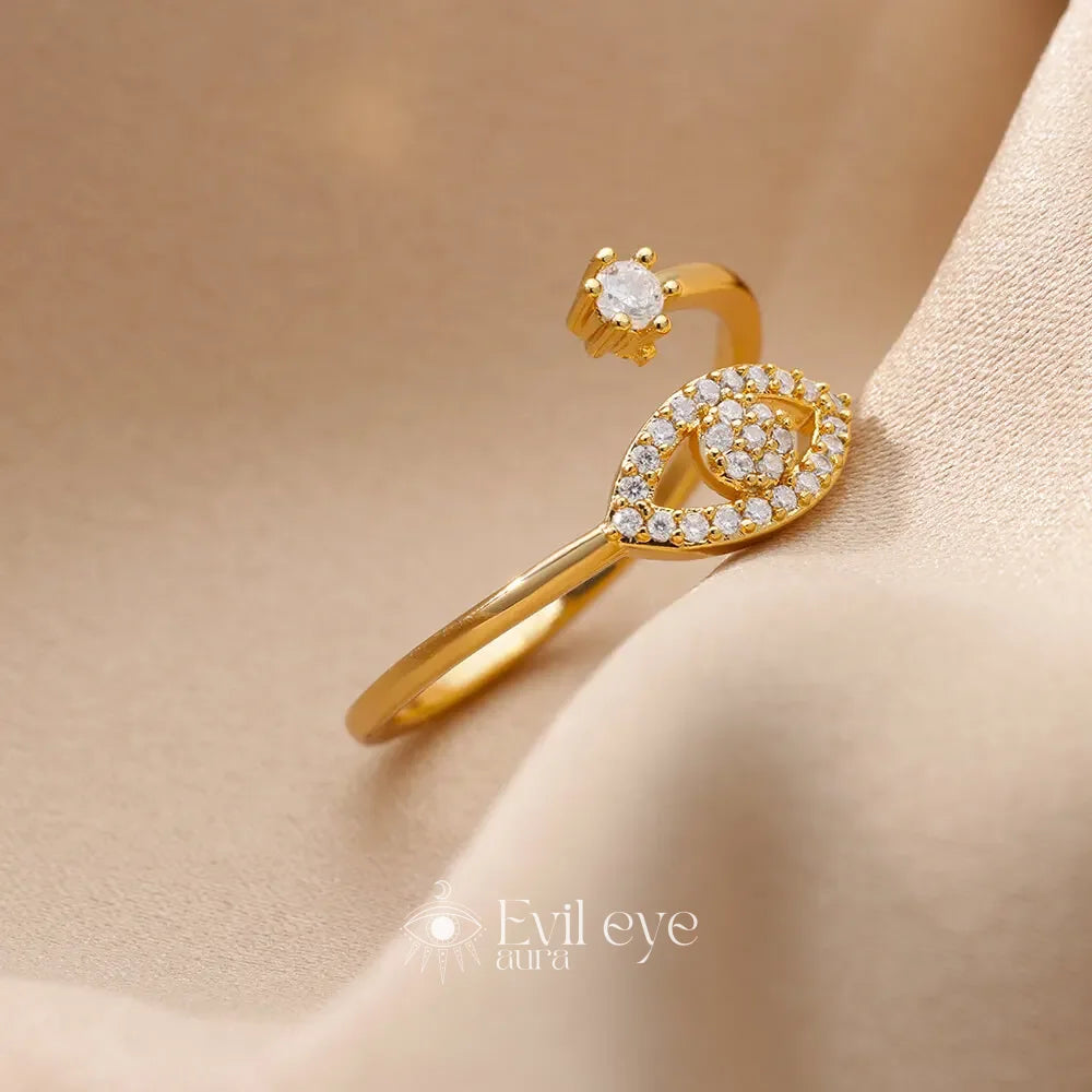 Evil Eye Diamond Ring
