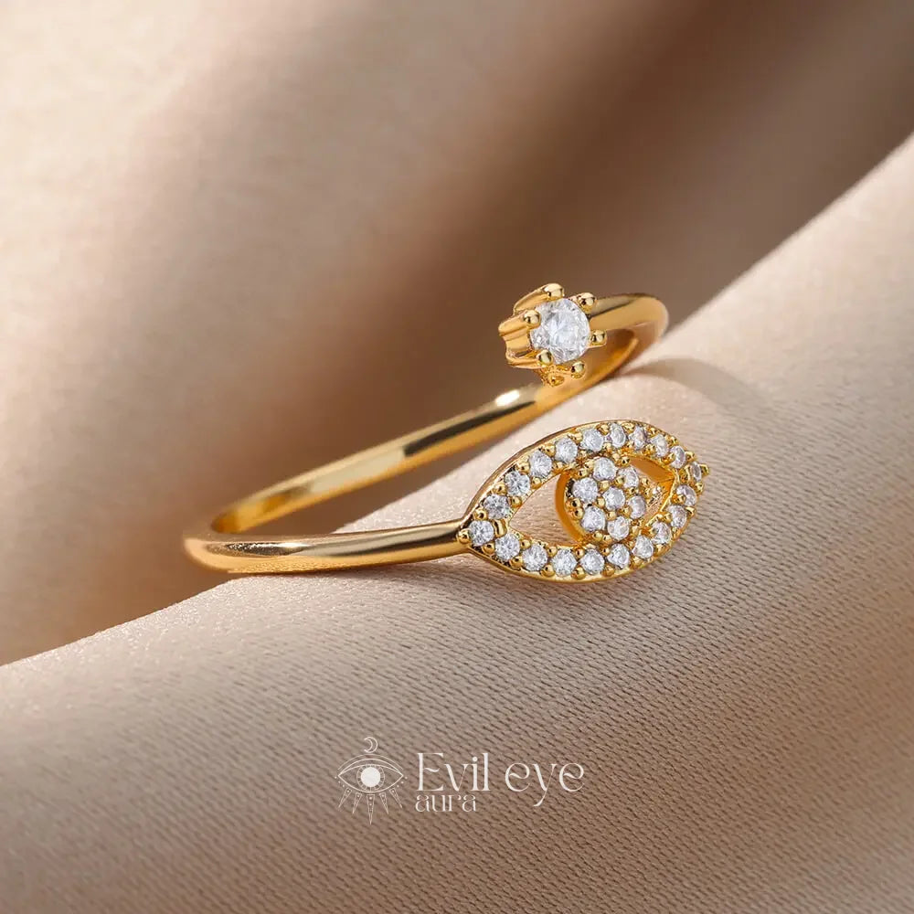 Evil Eye Diamond Ring