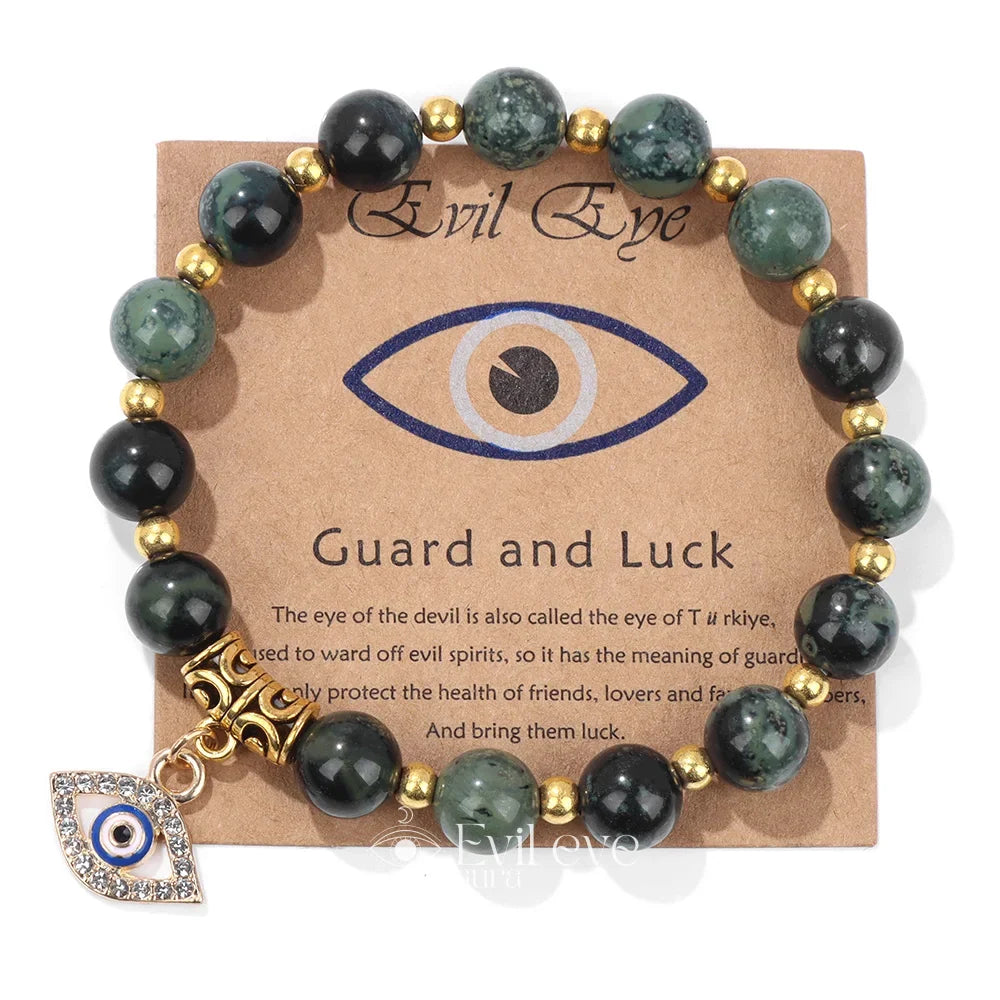 Evil Eye Gemstone Bracelet - Polar Stone / 19CM