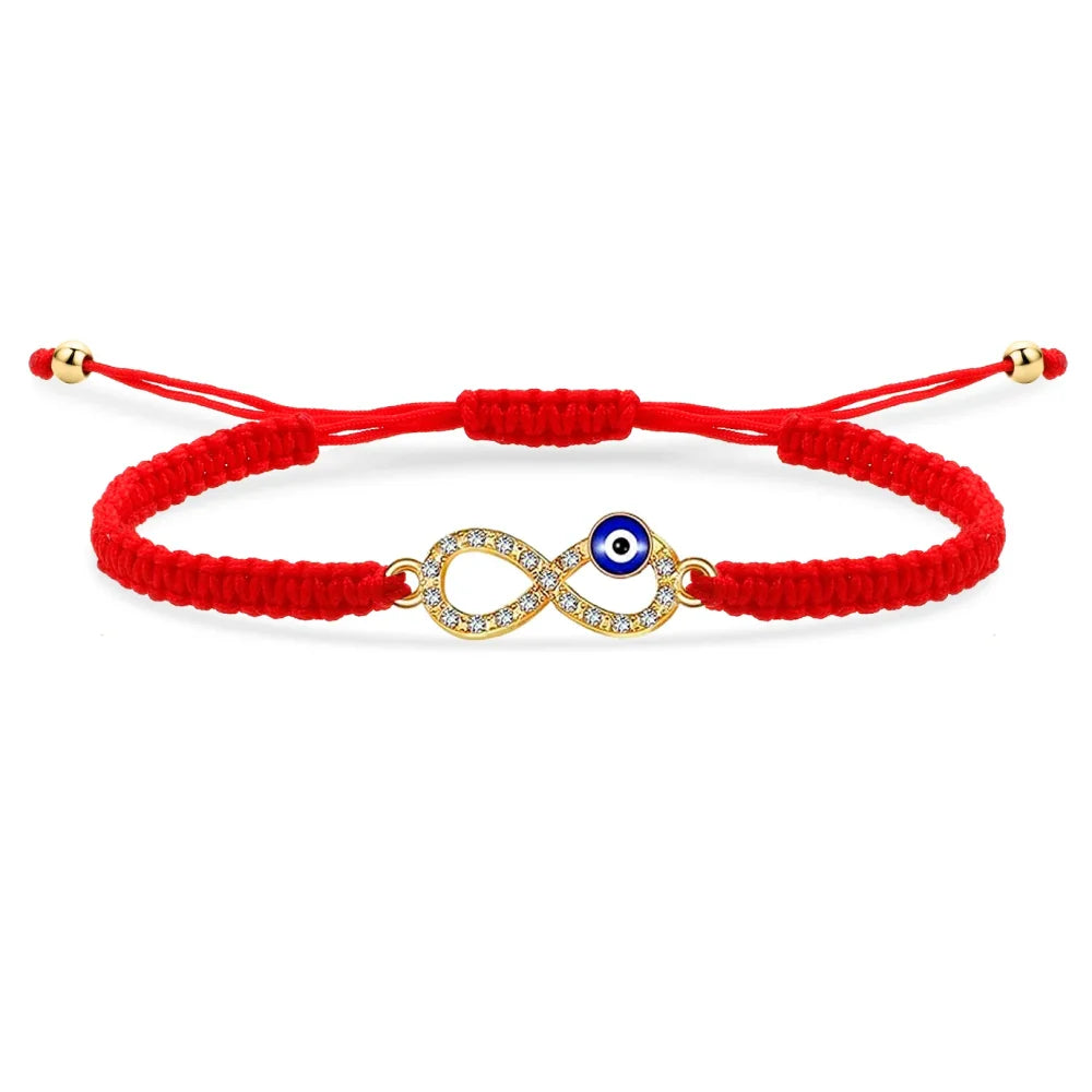 Evil Eye Infinity Bracelet - Red