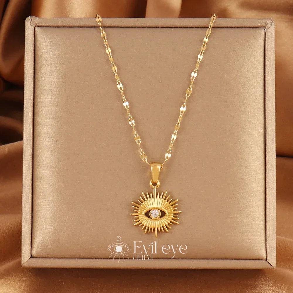 Evil Eye Minimalist Necklace - Lunar Watch
