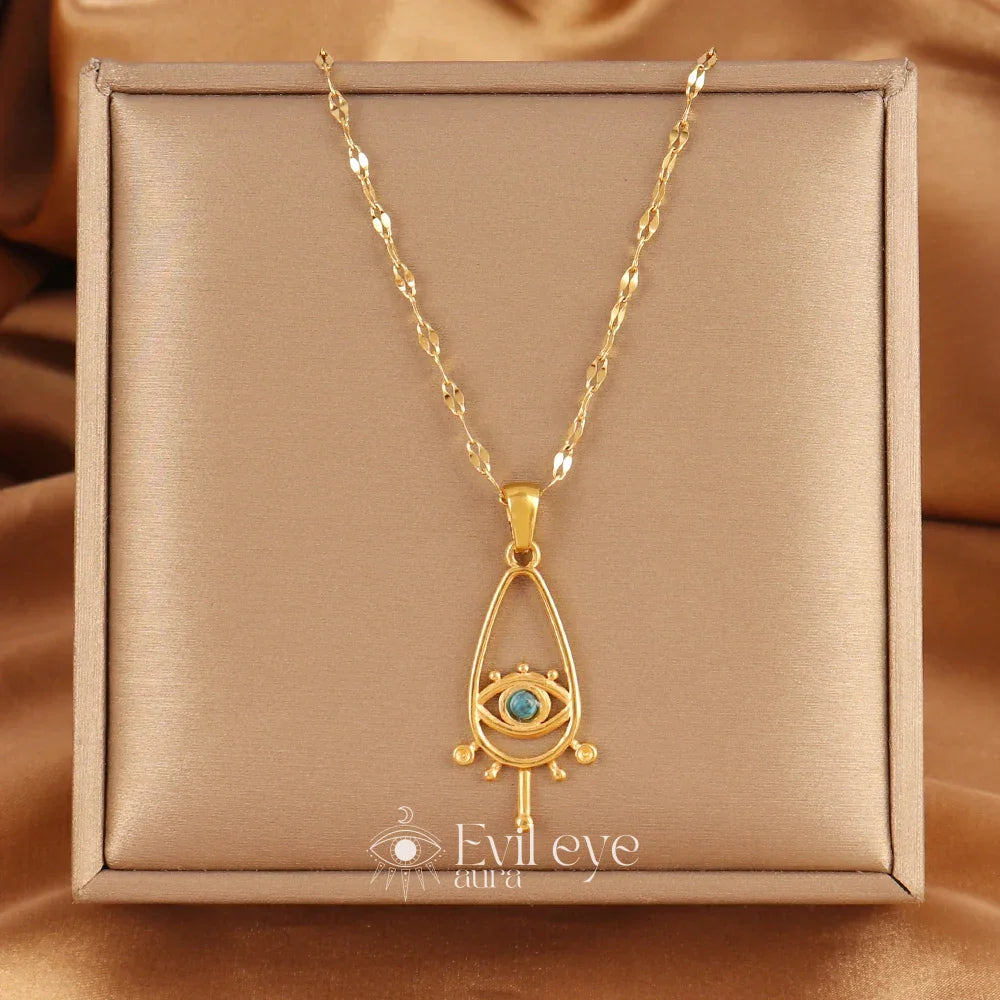 Evil Eye Minimalist Necklace - Starlit Eye