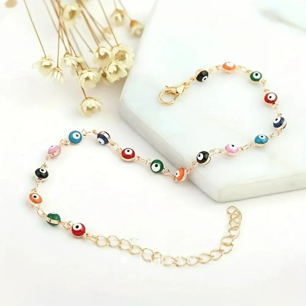 Evil Eye Multicolor Anklet