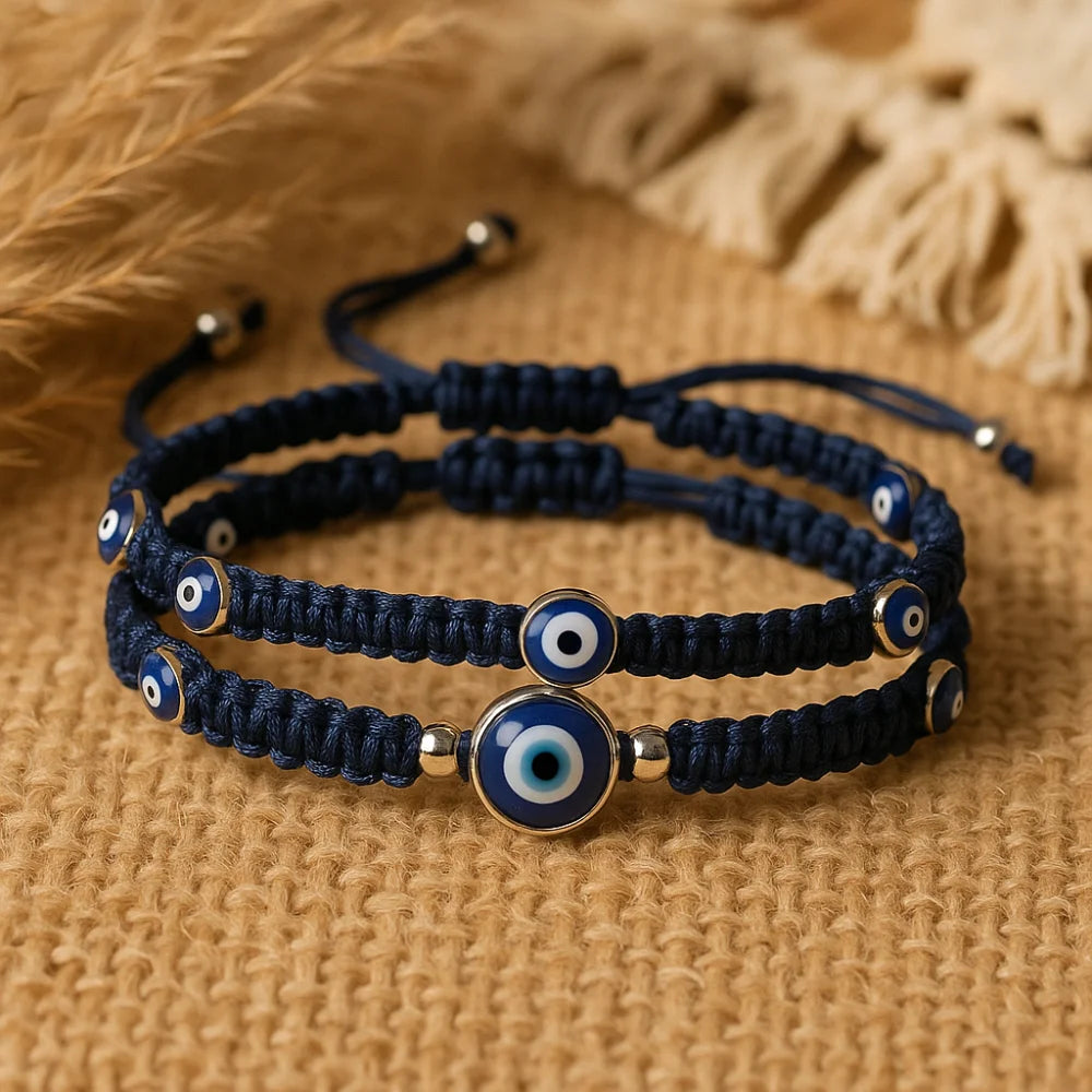 Evil Eye Nylon Cord Bracelet