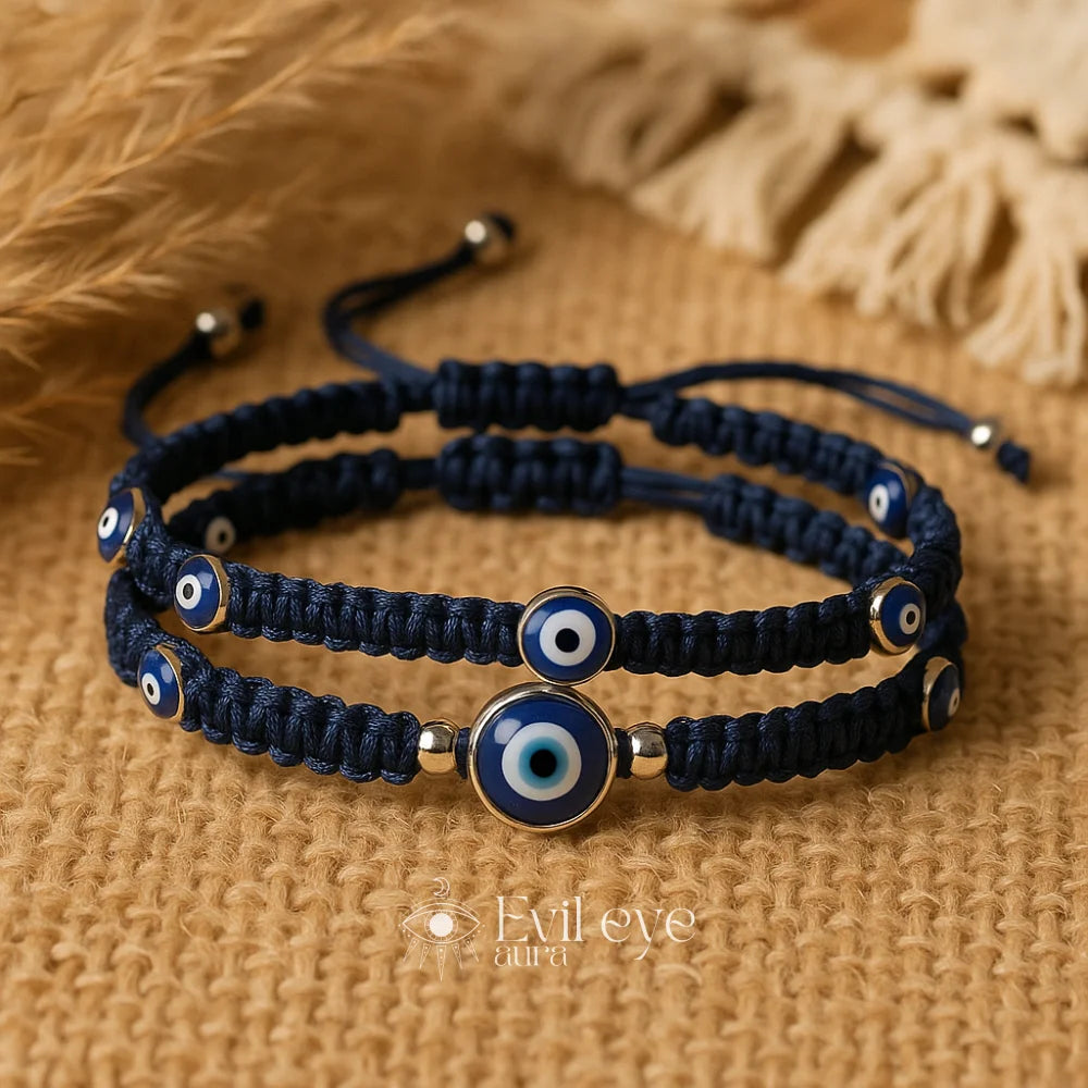 Evil Eye Nylon Cord Bracelet