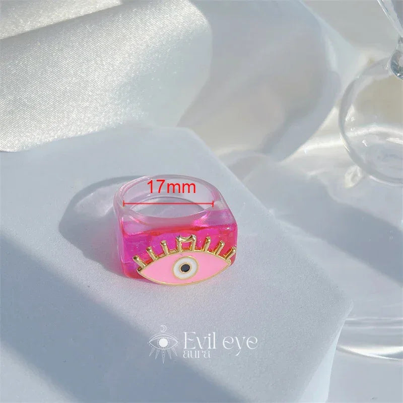 Evil Eye Resin Ring