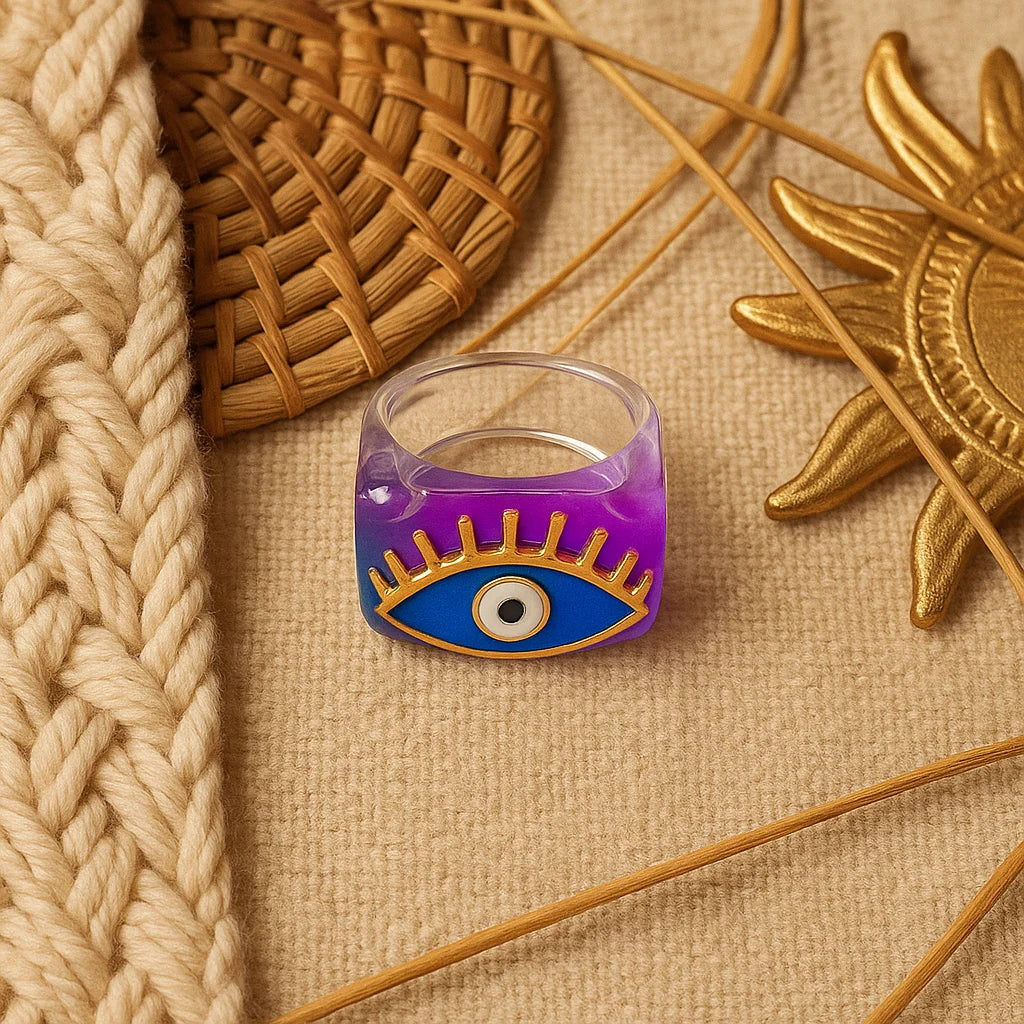 Evil Eye Resin Ring