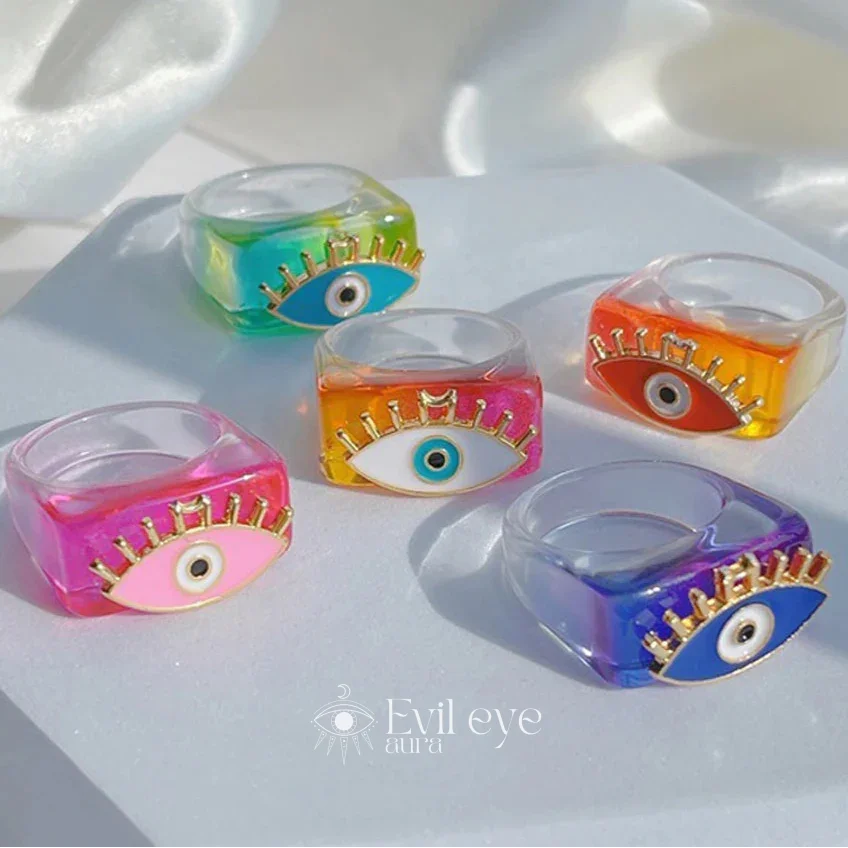 Evil Eye Resin Ring