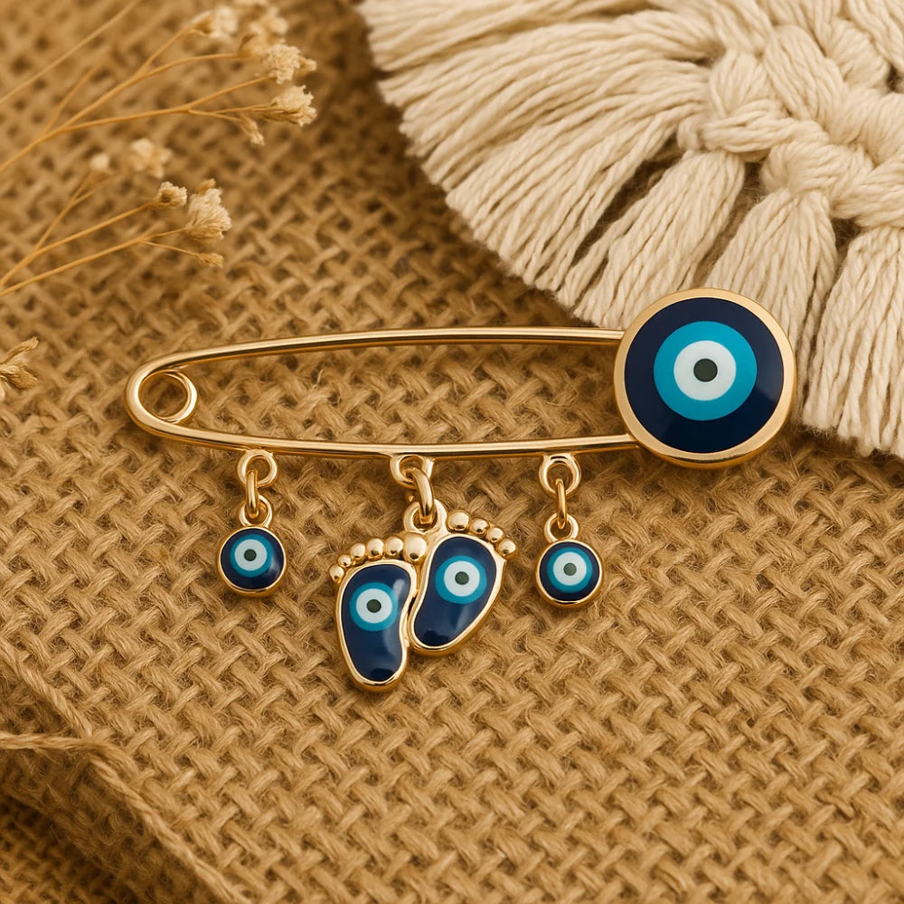 Feet Evil Eye Pin
