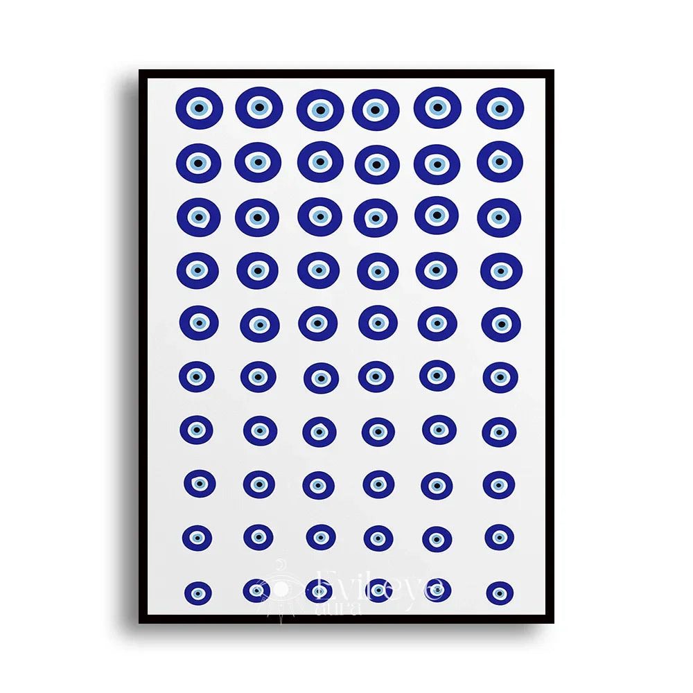 Large Evil Eye Painting - 2 / 60x90cm Canvas