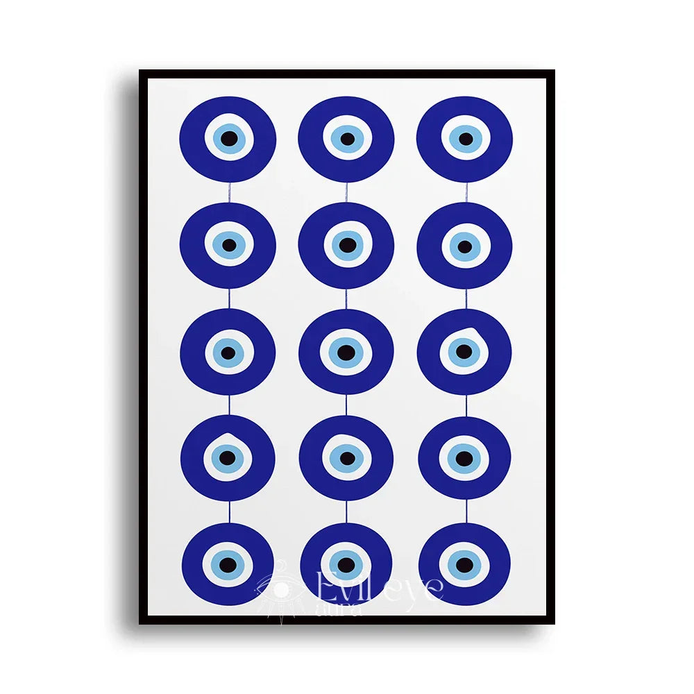 Large Evil Eye Painting - 3 / 60x90cm Canvas