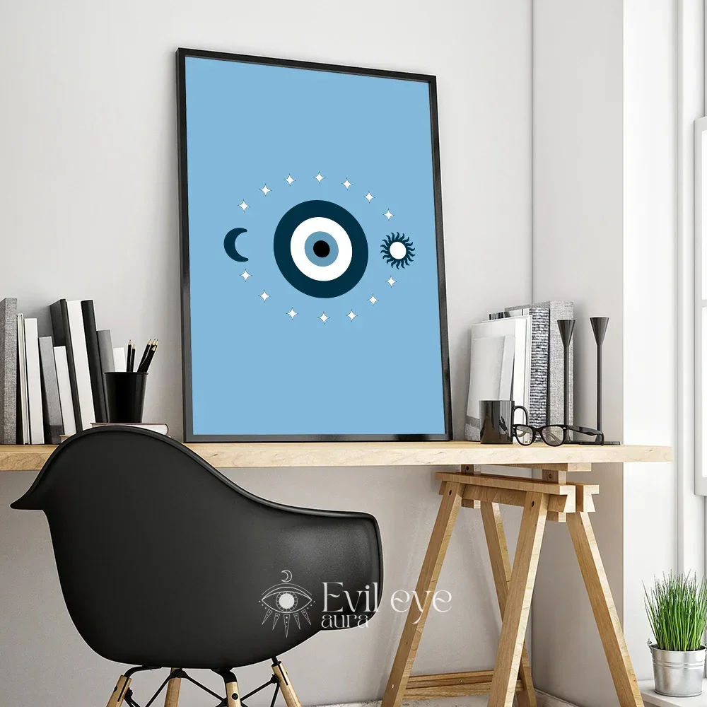 Pretty Evil Eye Painting - 1 / 40x50cm No Frame
