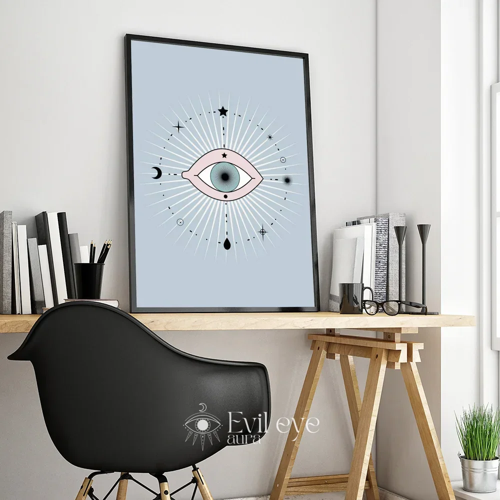 Pretty Evil Eye Painting - 2 / 40x50cm No Frame