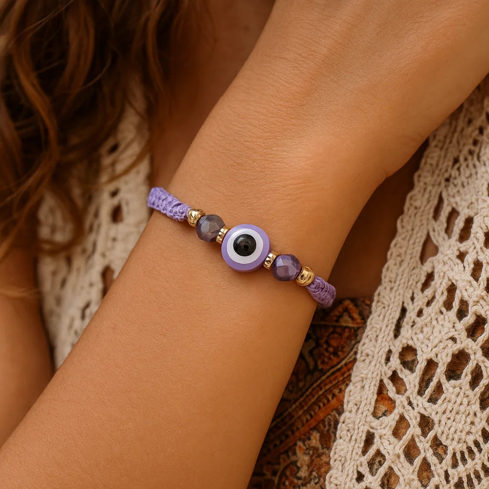 Purple Evil Eye Bracelet