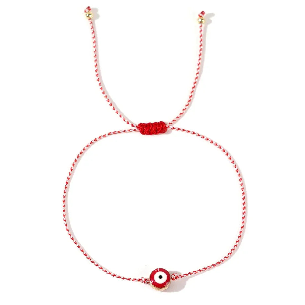 Red and White Evil Eye Bracelet