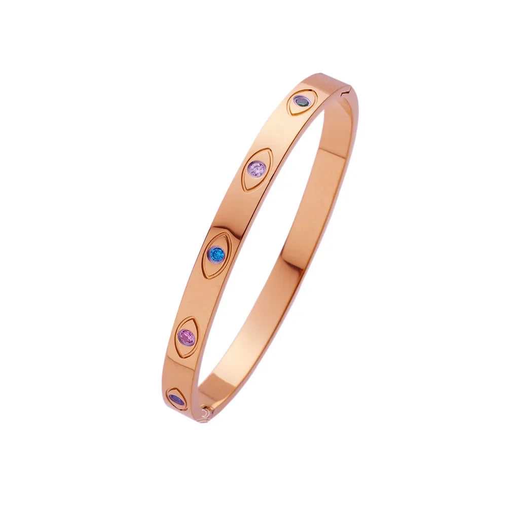 Rose Gold Evil Eye Bracelet
