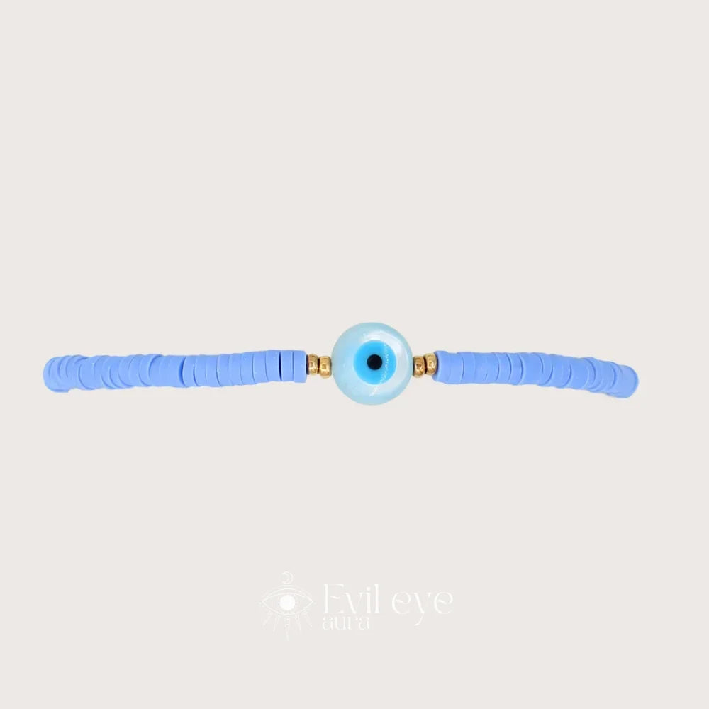 Tiny Evil Eye Bracelet - Dark blue