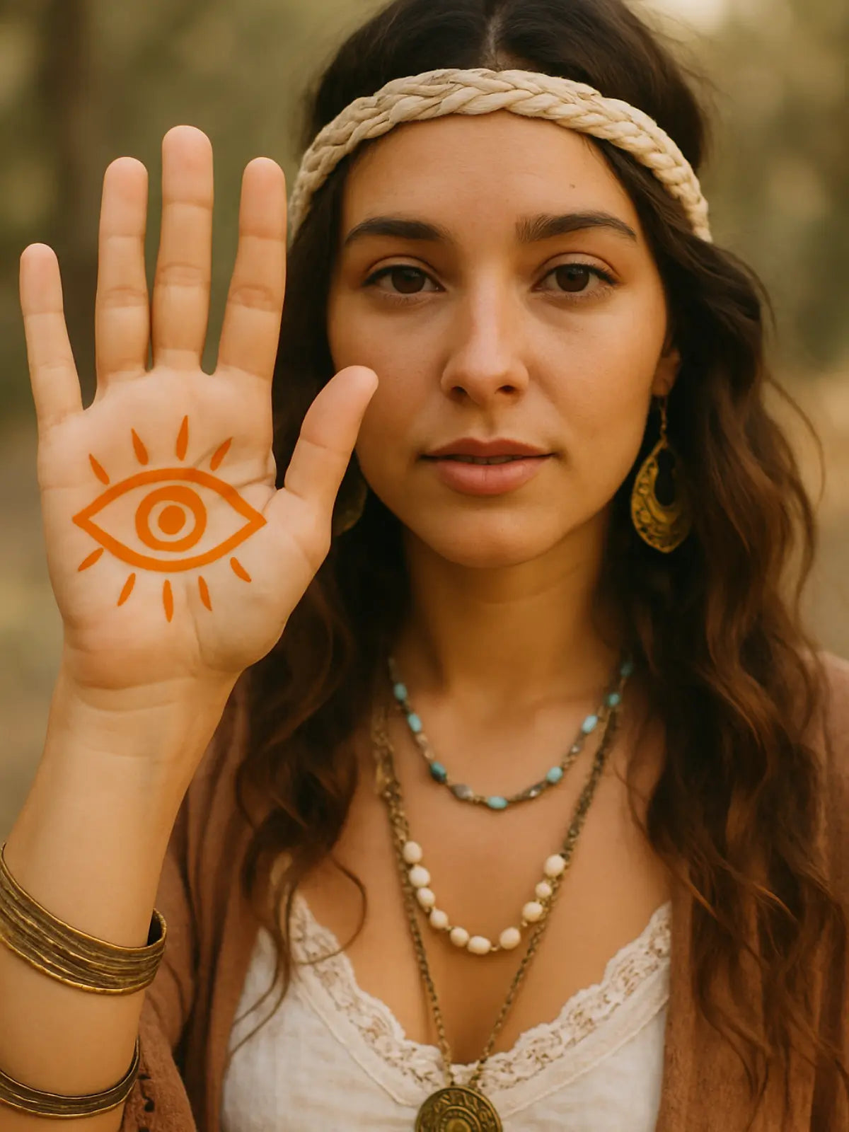 orange evil eye color meaning