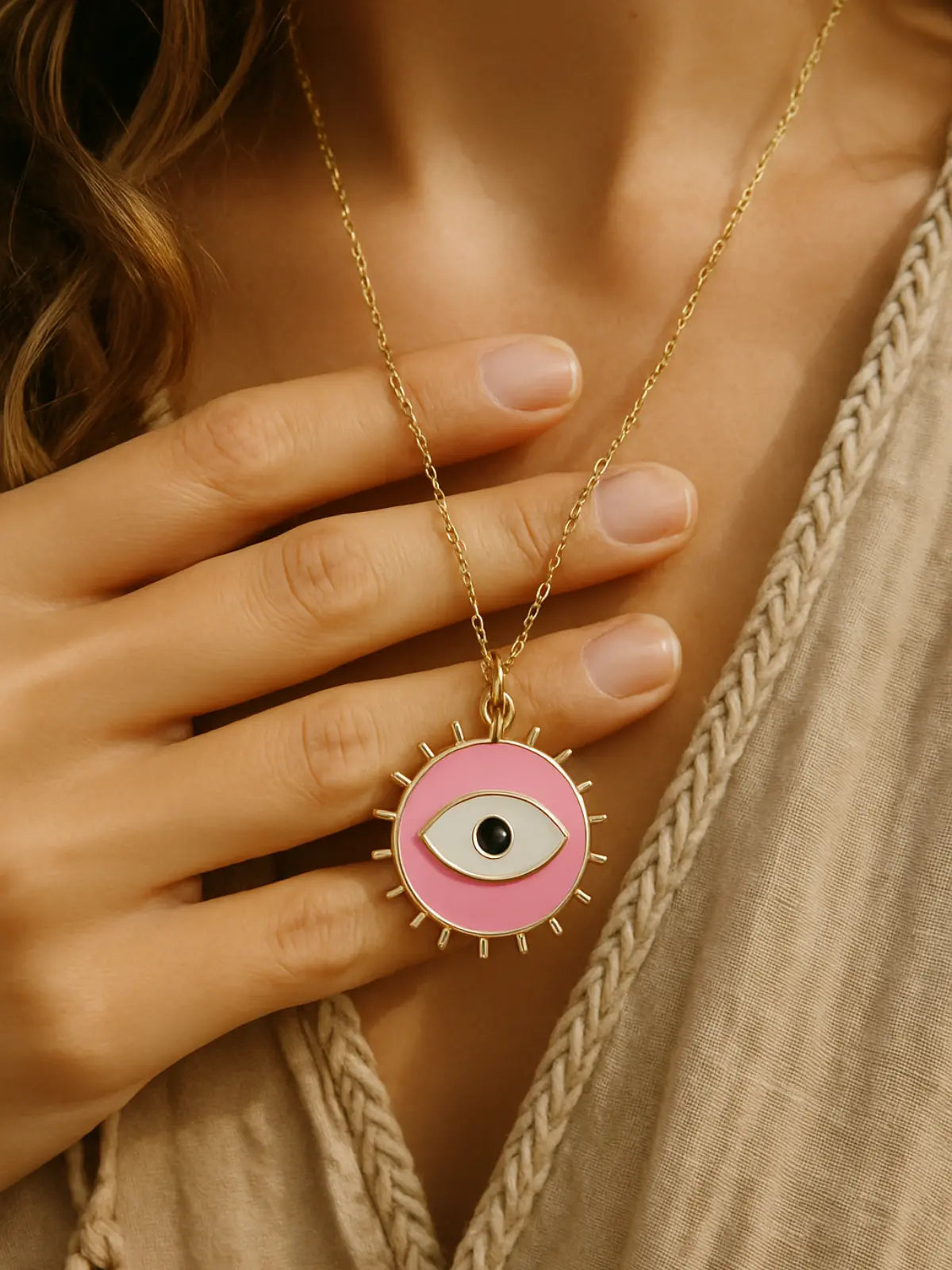 pink evil eye meaning