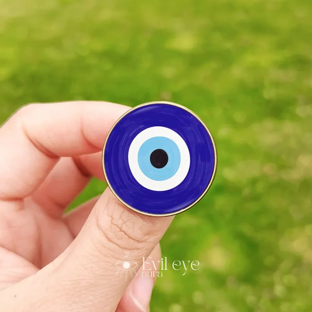 Badge Evil Eye Pin - 1 / Bronze 25mm