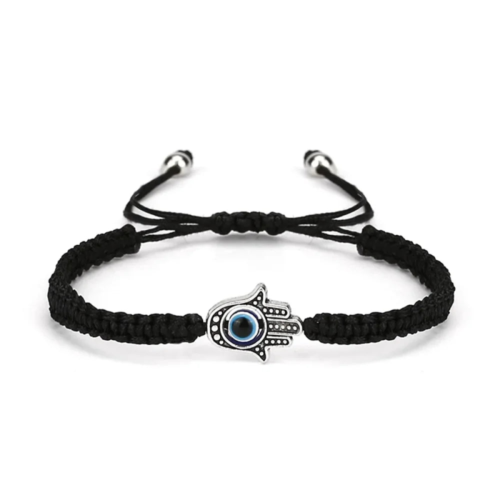 Best Evil Eye Bracelet for Men - Black Hamsa