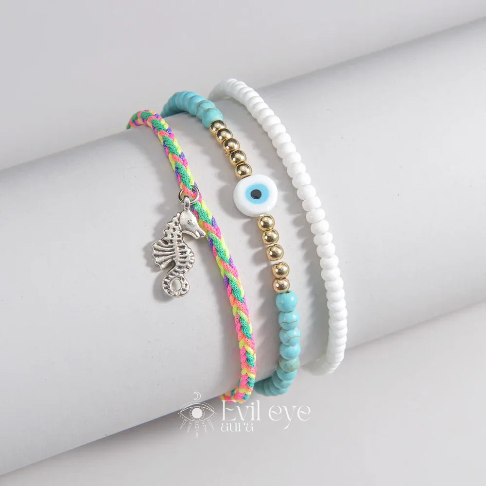 Bohemian Evil Eye Anklet