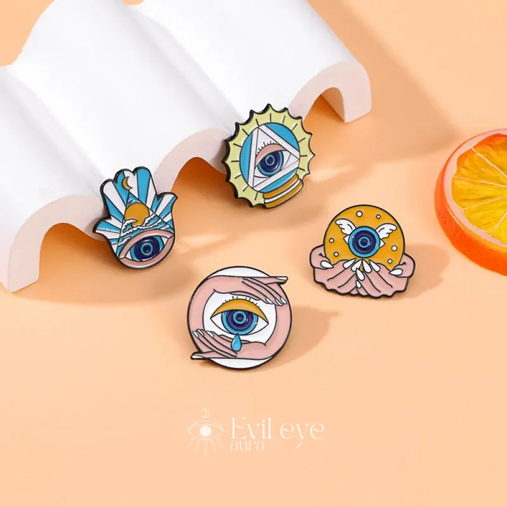 Colorful Evil Eye Pin