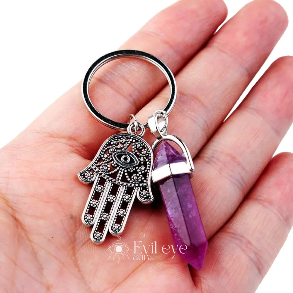 Crystal Evil Eye Keychain
