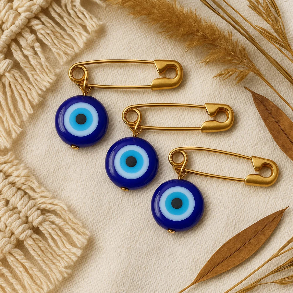 Dark Blue Evil Eye Pin