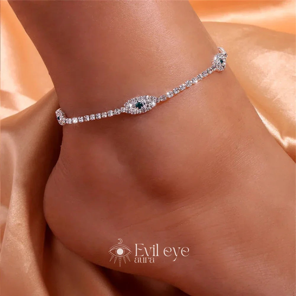 Diamond Evil Eye Anklet