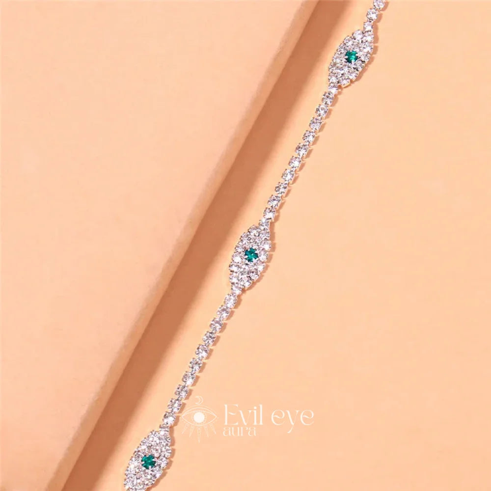 Diamond Evil Eye Anklet