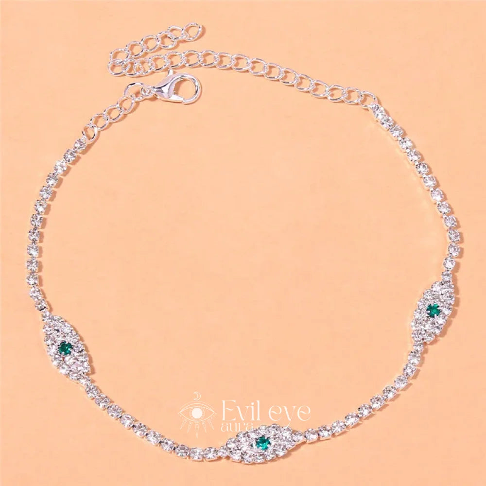 Diamond Evil Eye Anklet