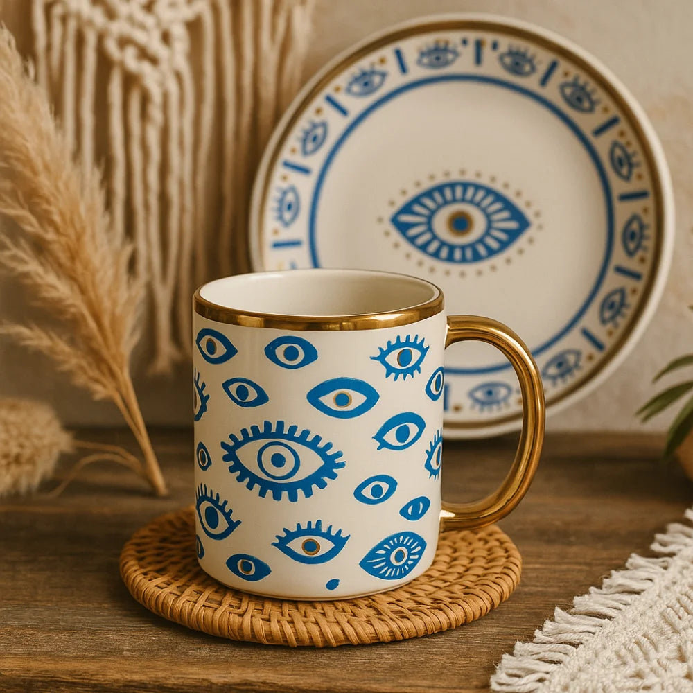Evil Eye and Hamsa Hand Coffee Mug