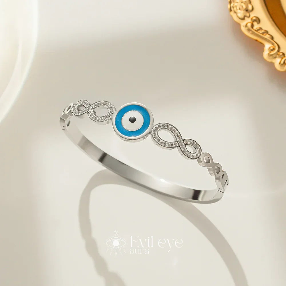 Evil Eye Charm Bracelet Silver