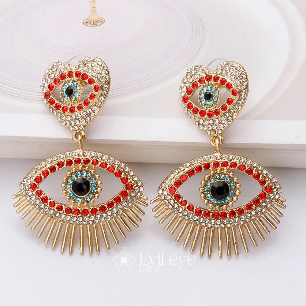 Evil Eye Dangle Earrings