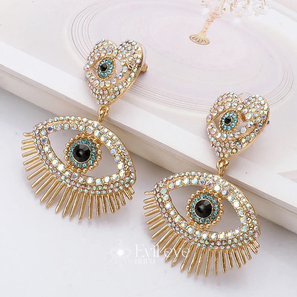 Evil Eye Dangle Earrings