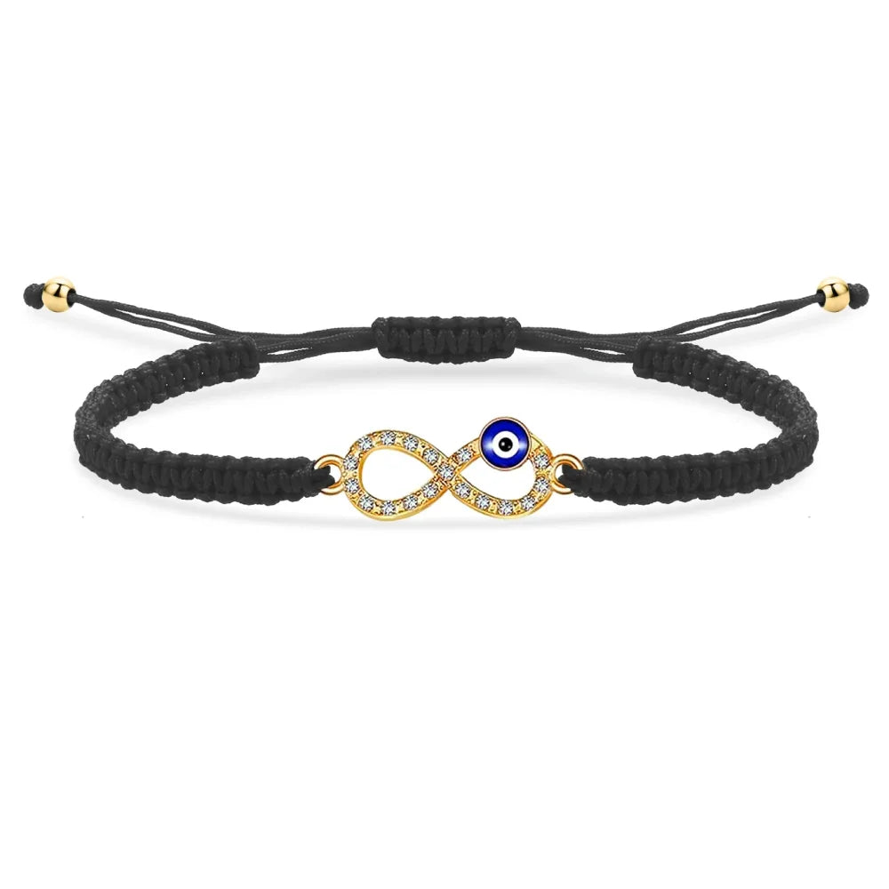 Evil Eye Infinity Bracelet - Black