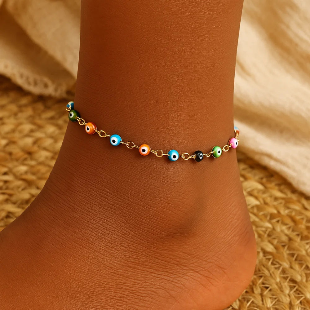 Evil Eye Multicolor Anklet