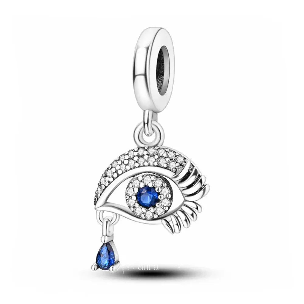 Evil Eye Sapphire Charm - Tear