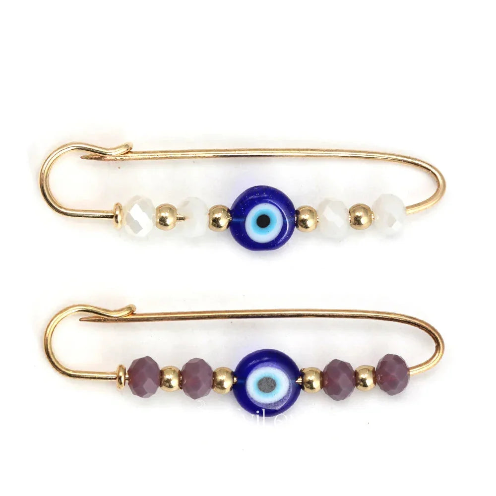 Gemstone Evil Eye Pin