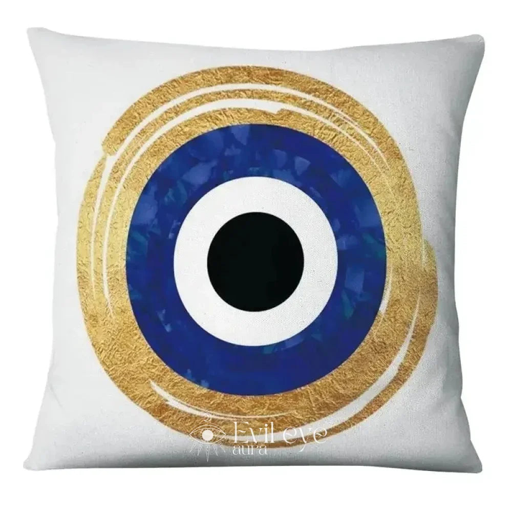 Gold Evil Eye Pillow - 45x45cm-one side