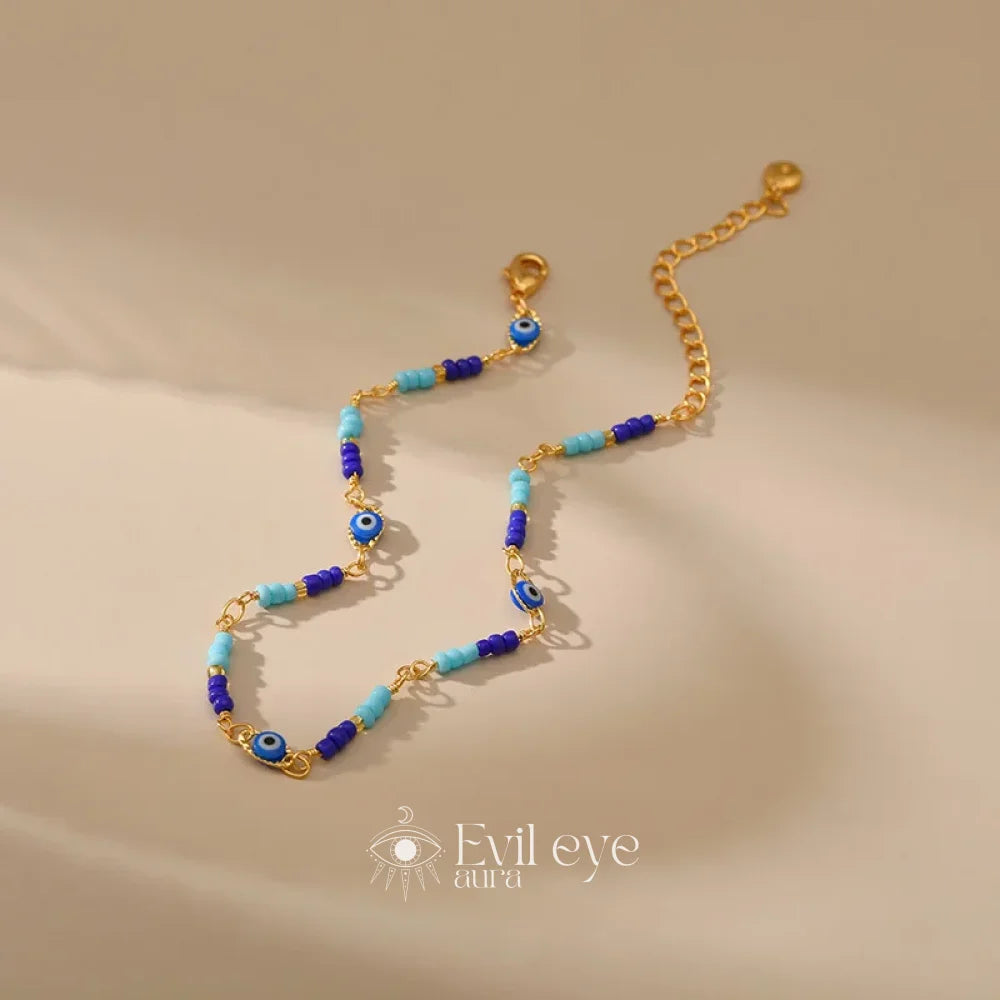 Greek Evil Eye Anklet