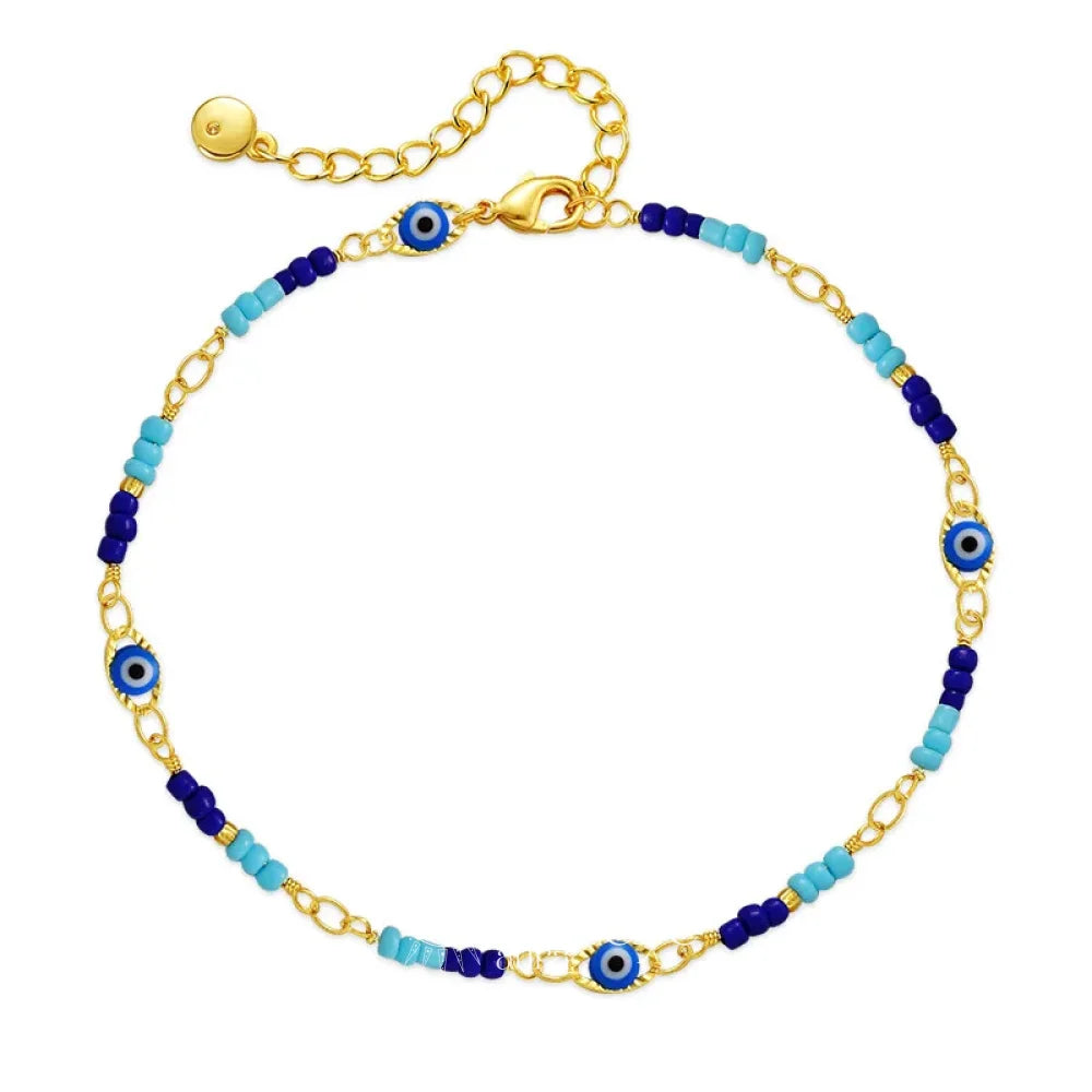 Greek Evil Eye Anklet